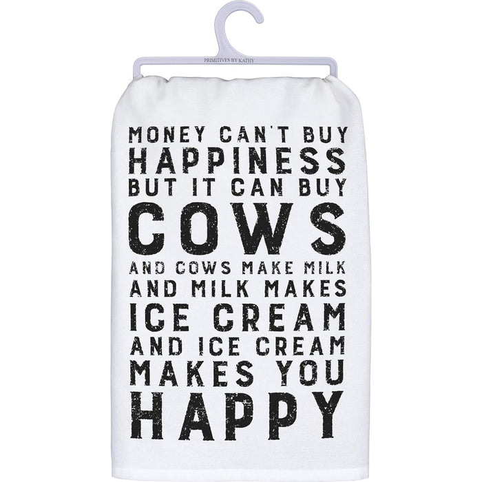 Primitives by Kathy Towel, 28 x 28-Inches, Money Can Buy Cows