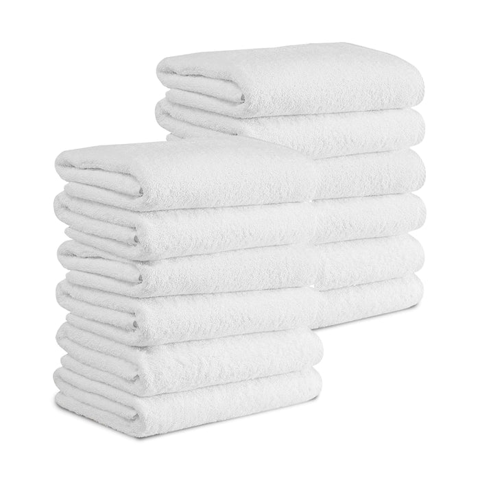 Classic Turkish Towels Towel, 12-Piece Washcloths - 12 x 12 Inches, White