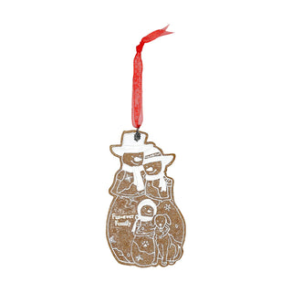 Pavilion Gift Company Hanging Ornament, 4 Inch, Brown, White & Red