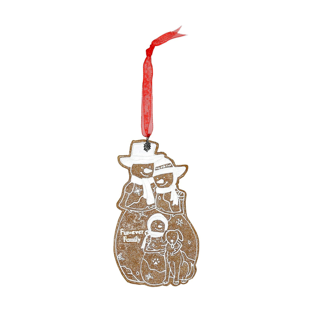 Pavilion Gift Company Hanging Ornament, 4 Inch, Brown, White & Red