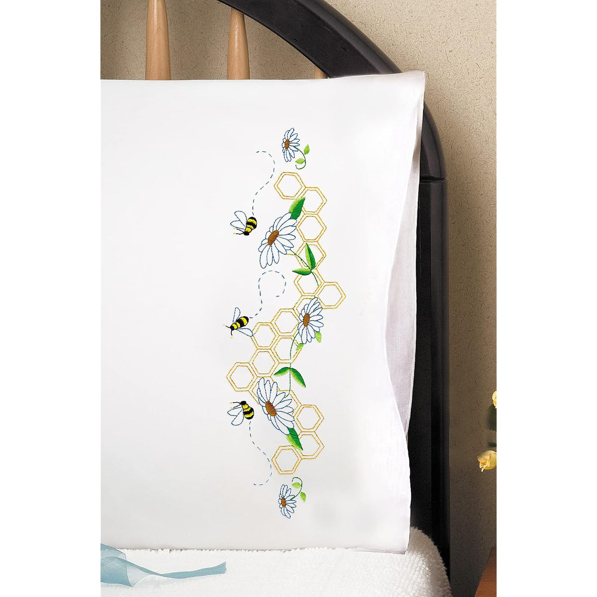 Design Works Crafts Pillowcase, Standard, Bees