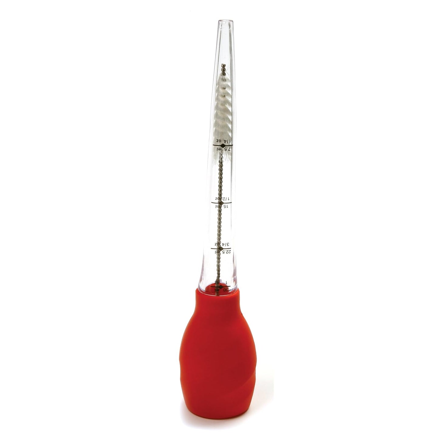 Norpro Silicone Stand Up Baster with Cleaning Brush, One Size, Red