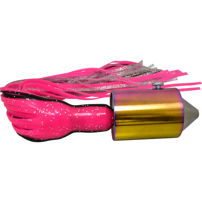 High Speed Wahoo Lure - El Sincero 316 Stainless Steel Compare with Ballyhood Cowbell Lures (Pink Iridescent)