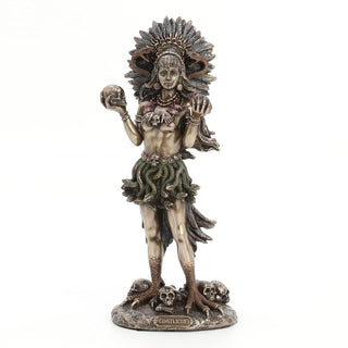 Unicorn Studio Veronese Design 9 7/8" Coatlicue Aztec Sperpant Skirt Goddess of Earth Cold Cast Resin Antique Bronze Finish Statue
