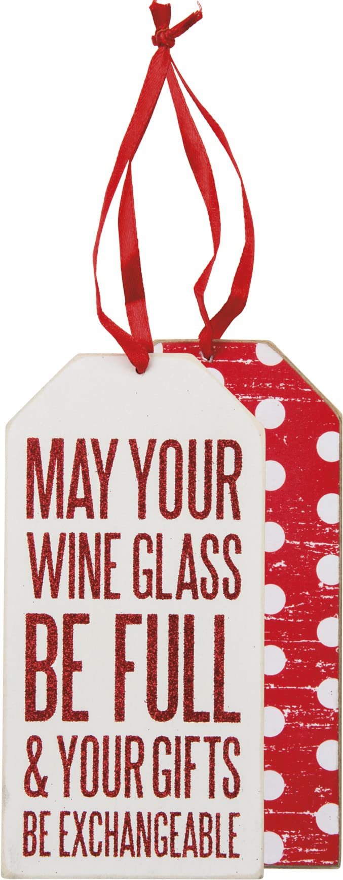 Primitives By Kathy Bottle Tag 3 Inches x 6 Inches Wine Glass Bar Accessories