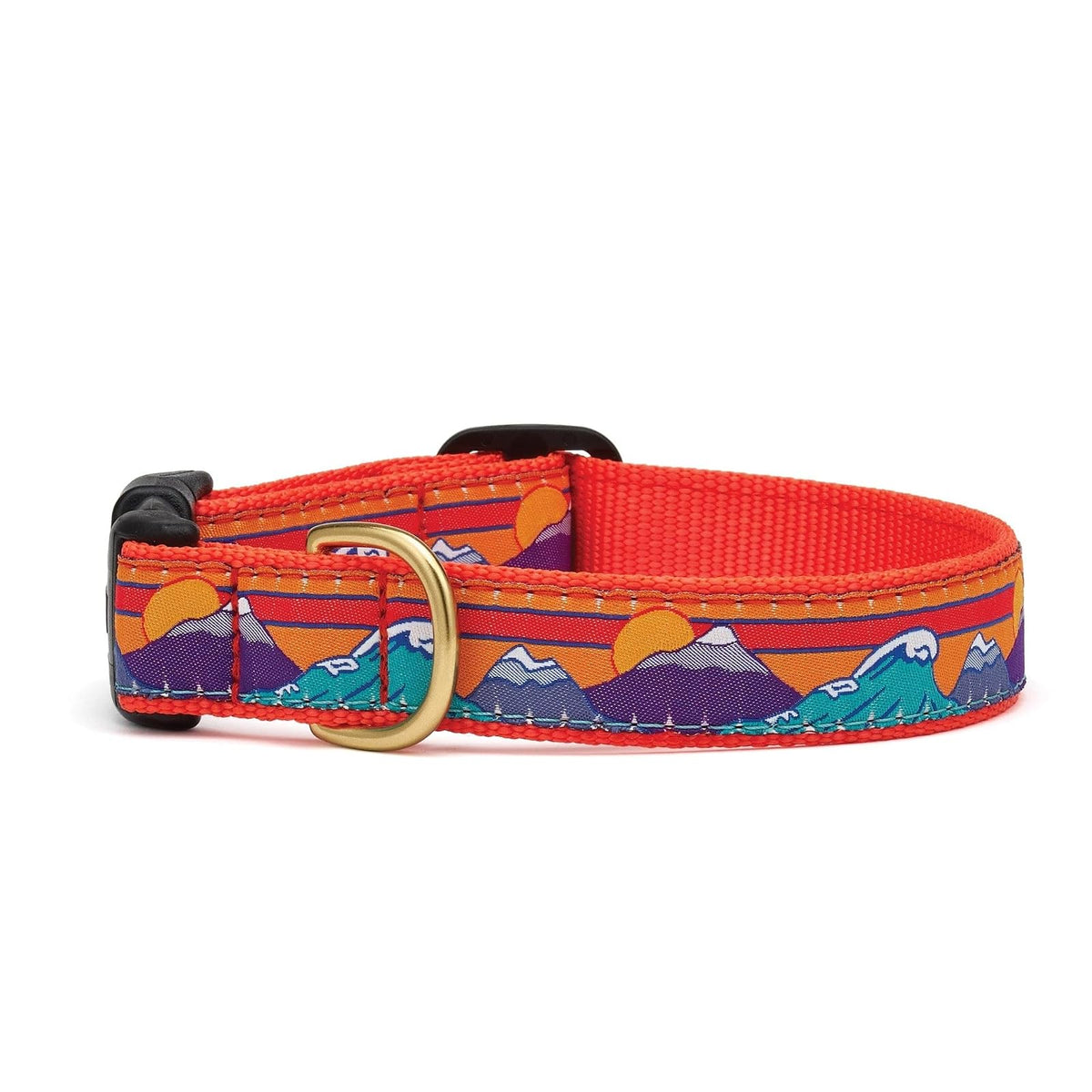 Up Country Animal Collar, Small (9"-15") 1" width, Orange