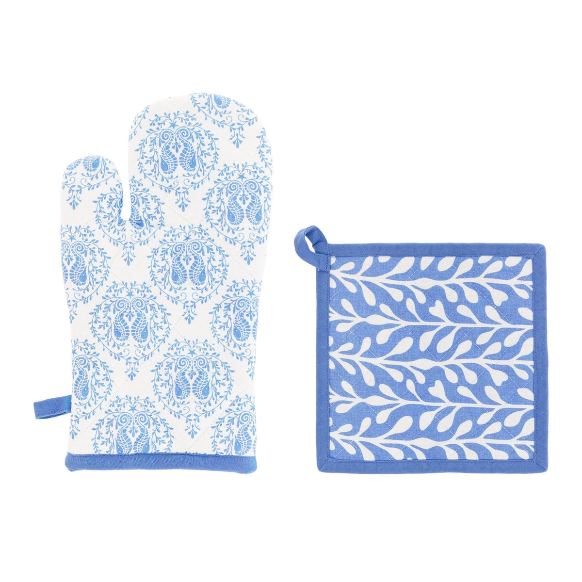 Boston International Pot Holder, 7.5" and 8" x 13", Grand Millennial / Seahorse
