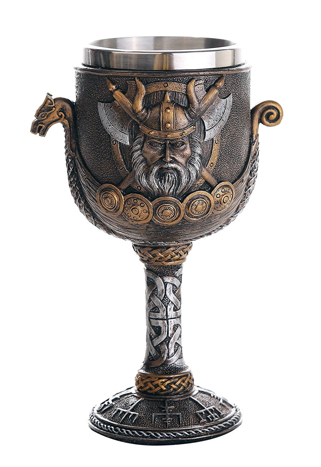 Pacific Trading Giftware Viking Warrior Ship Ceremonial Chalice Cup 8oz Wine Goblet