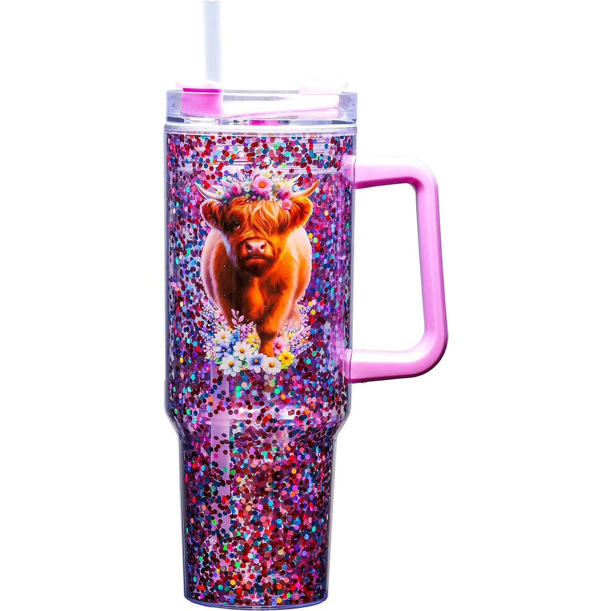 Spoontiques Drinking Cup, 40 Ounces, Highland Cow