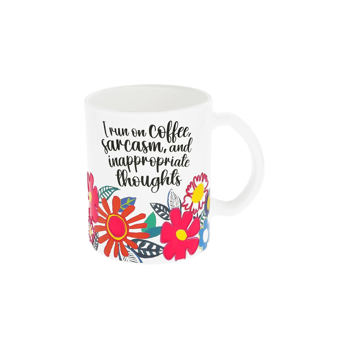 Pavilion Gift Company Drinking Cup, 18 Ounces, White, Orange, Pink