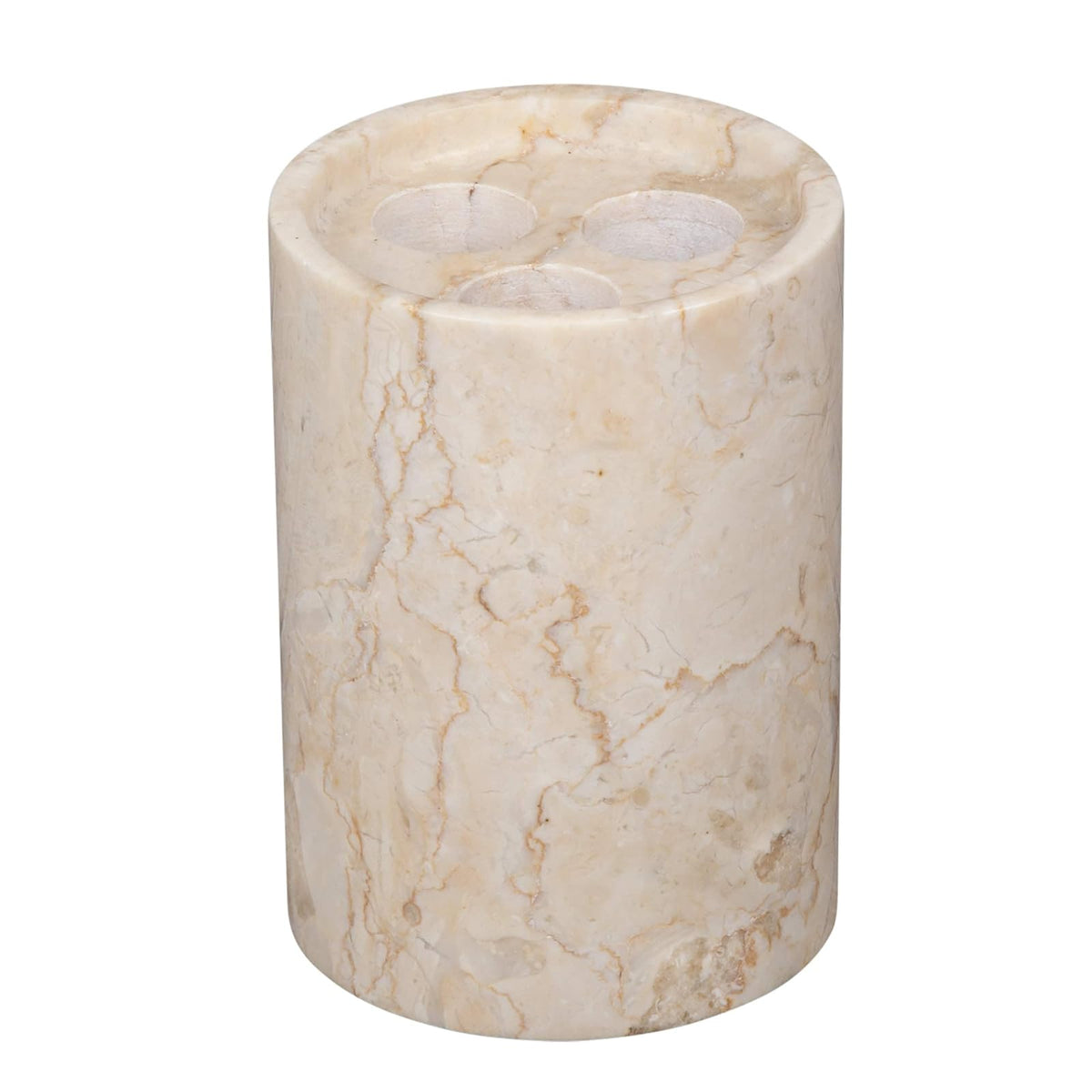 Creative Home Toothbrush Holder, 3.3" Diam. x 4.5" H, Beige(3-slot)