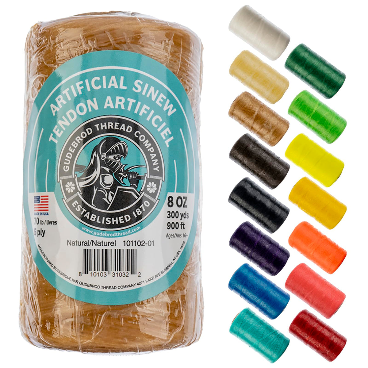 Gudebrod Thread Cord, 900ft, Natural