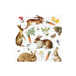 ihr SINCE 1977 Disposable Napkin, 20-Count Cocktail Size, Hare Hunt