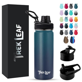 Trek Leaf Bottle, 18 Ounces, Deep Water