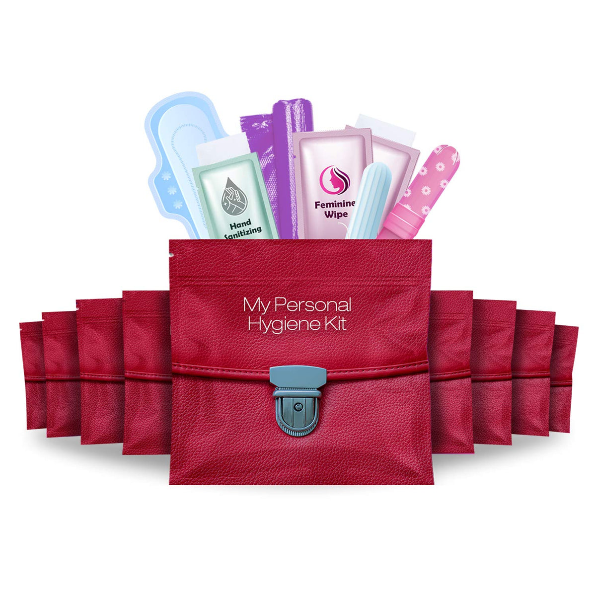 pH Advantage Menstrual Cup, 10 Count (Pack of 1), Red Purse