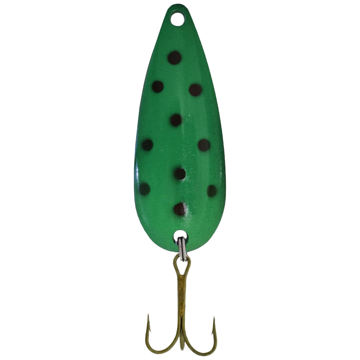 Sierra Spoon Fishing Hook, 7/8-Ounce, Green/Red Dot Crd