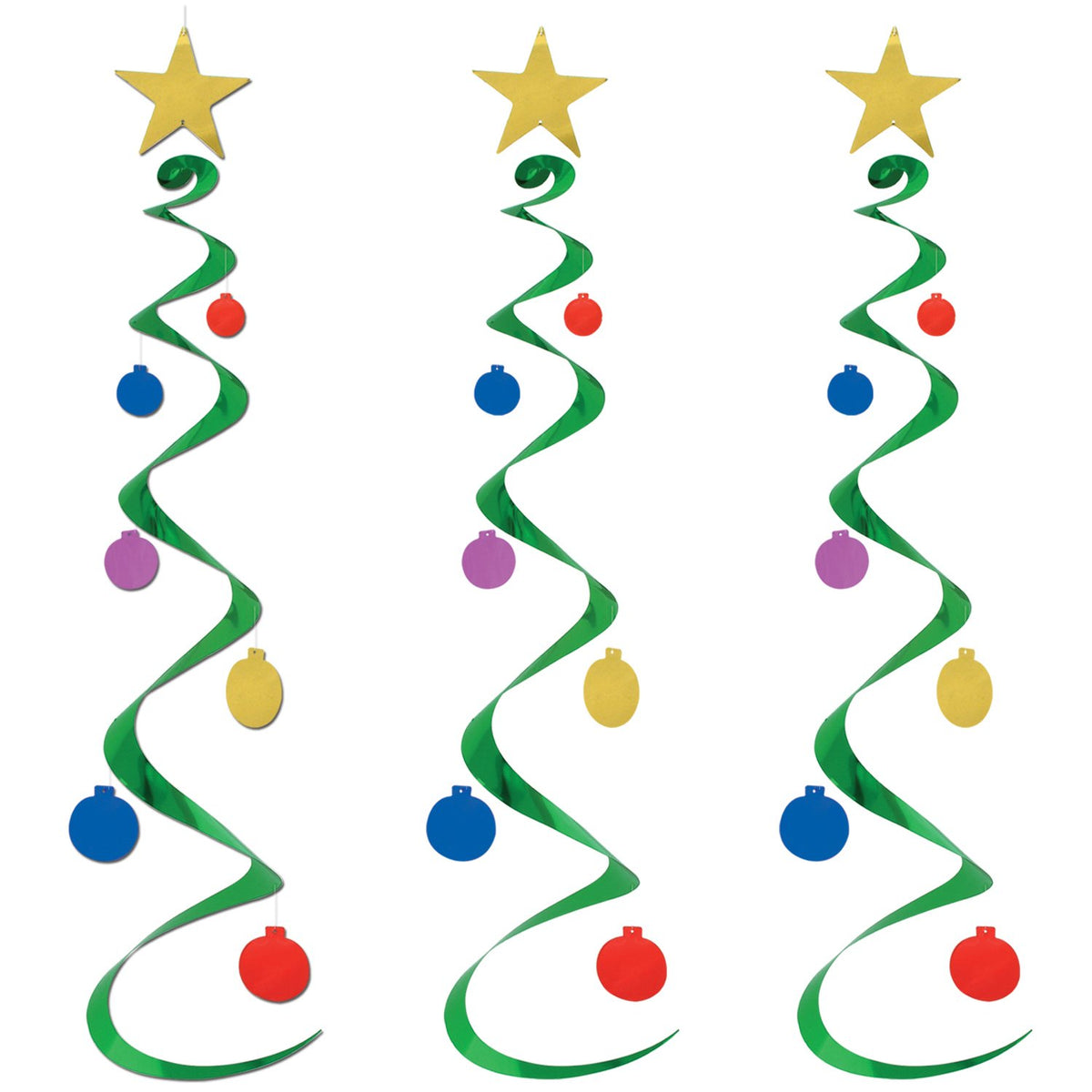 Beistle Christmas Tree Whirls (3/Pkg)