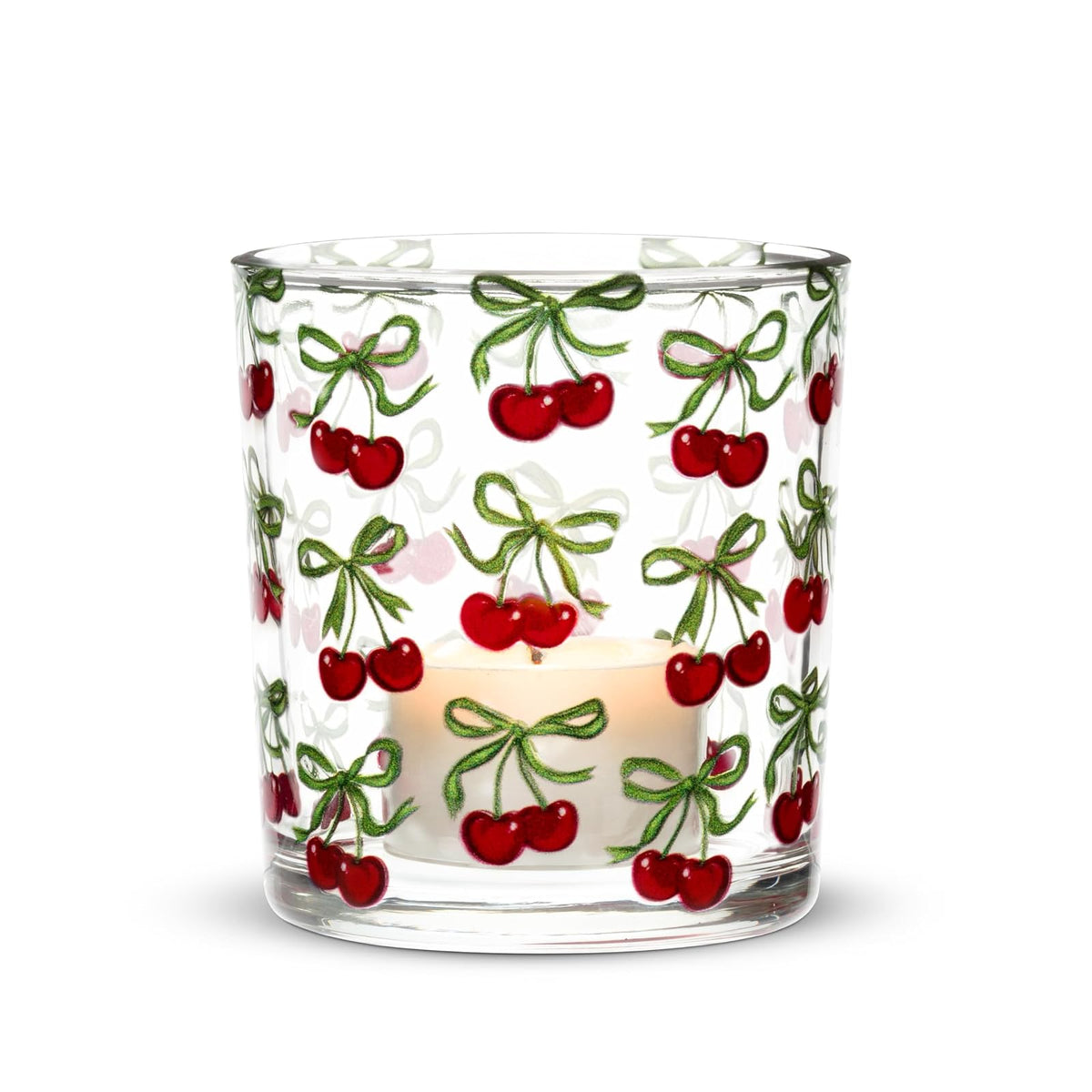Abbott Collection Candle Holder, 3"H, Cherries