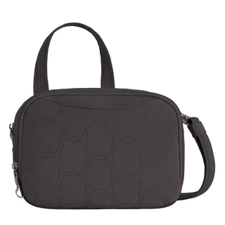 Travelon Handbag, 9”W X 6.25”H X 2.75”D, Smoke
