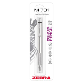 Zebra Pen M-701 Mechanical Pencil, Stainless Steel Barrel, Medium Point, 0.7mm, 1-Pack