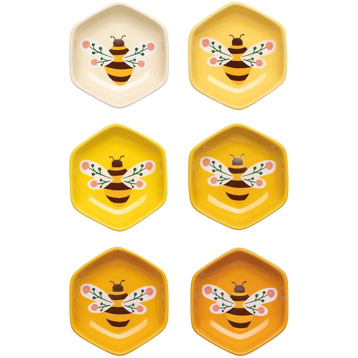 Now Designs Dishware Bowl, W4 x L3 x H1in, Bee Garden