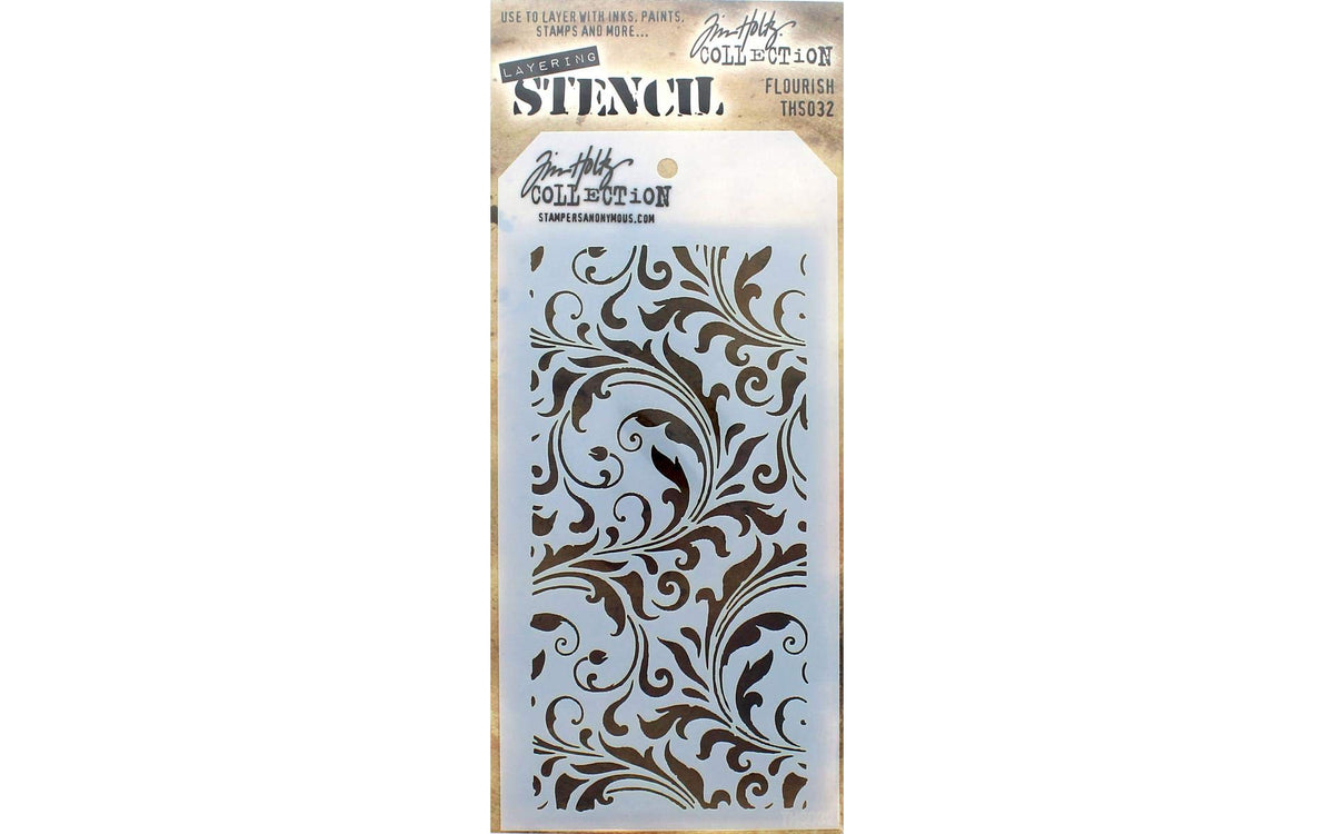 Stampers Anonymous Template Stencil, 4.125 x 8.5", White