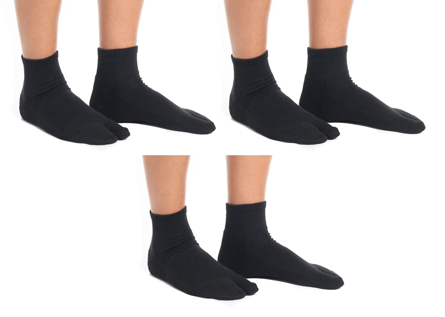 3 Pairs Thicker V-Toe Big Toe Flip-Flop Tabi Comfortable Warmer Socks For All Shoes, Flip Flops Sandals Boots