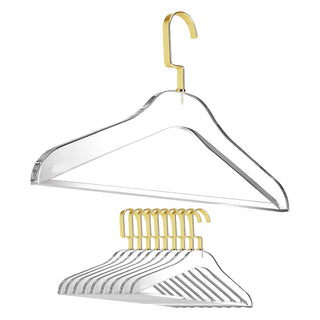 Designstyles Clothes Hanger, 17 inches (Wide), Gold Pants Bar