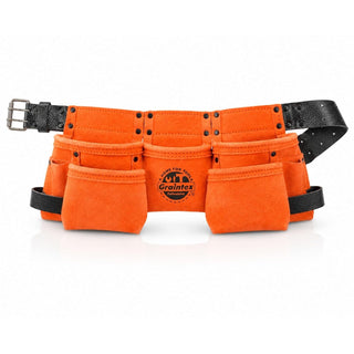 Graintex Tool Belt, 9 Pockets, Orange
