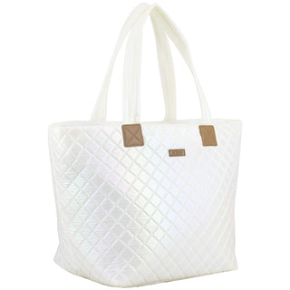 BODHI Handbag, One Size, Tote - White Iridescent