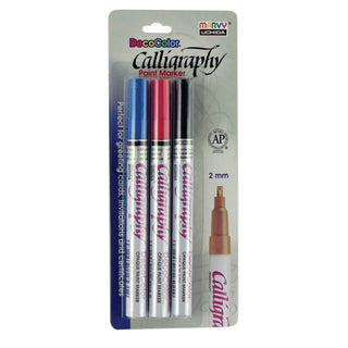 Uchida Marking Pen, Black/Blue/Red, Art Deco