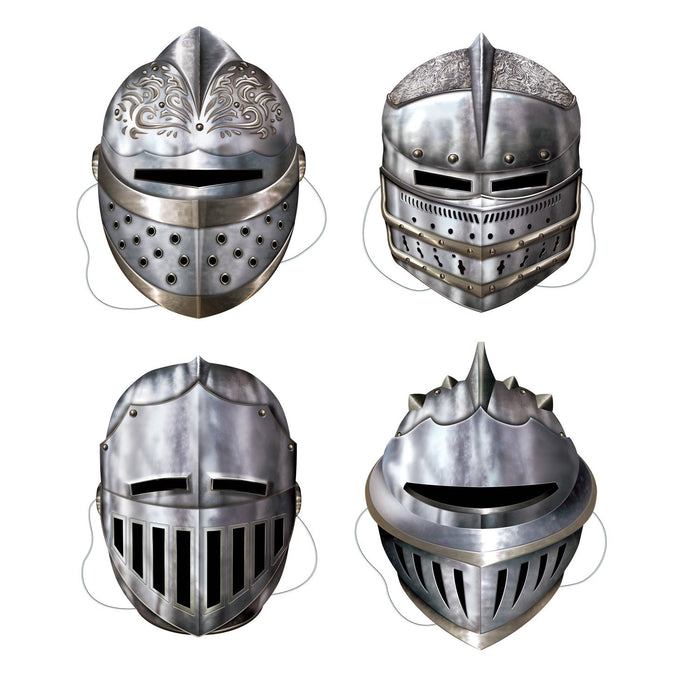 Beistle Costume Mask, 4 Count (Pack of 1), Silver/Black