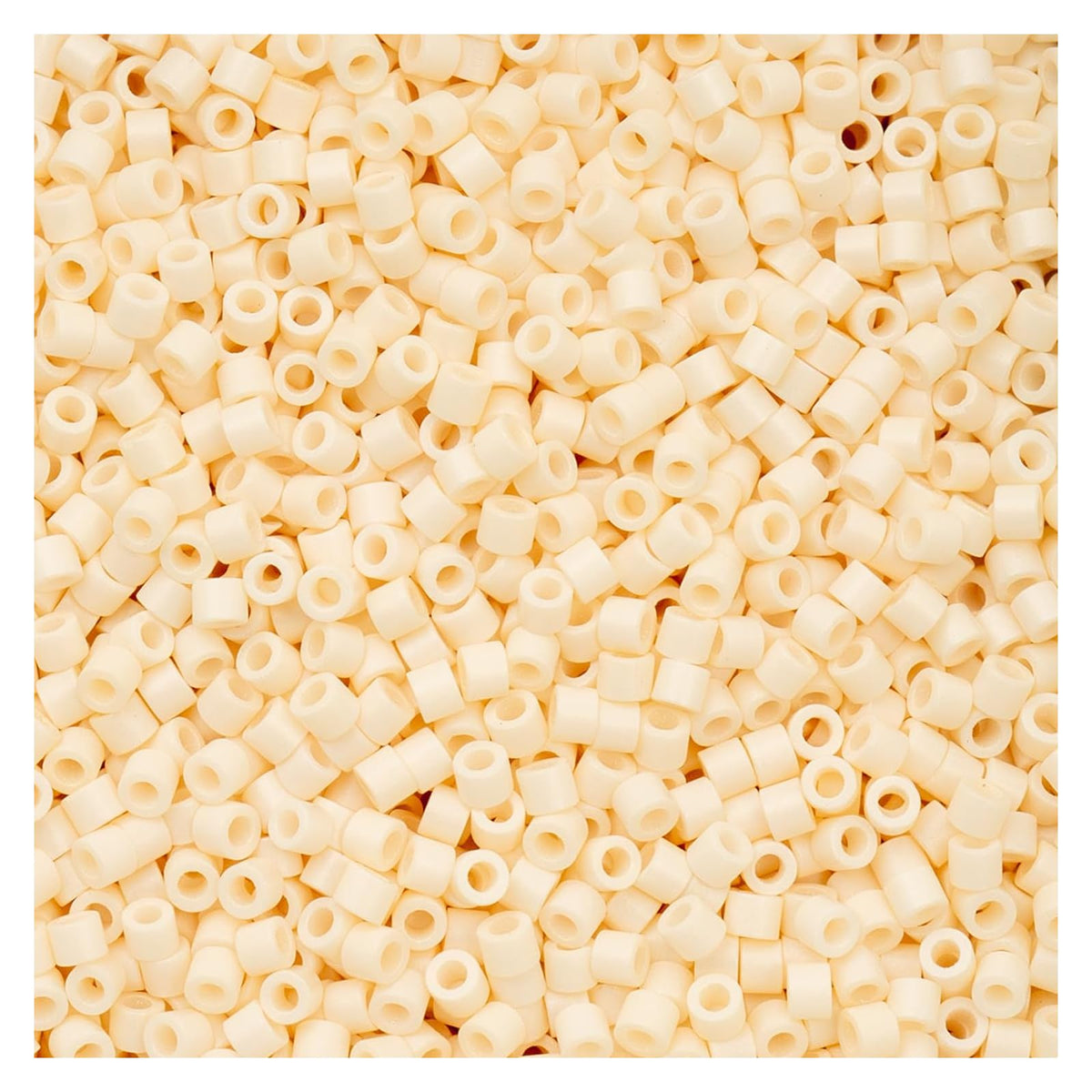 John Bead Craft Bead, Size 11, White Bisque