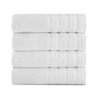 Classic Turkish Towels Towel, 4-Piece Bath Towel Set, White