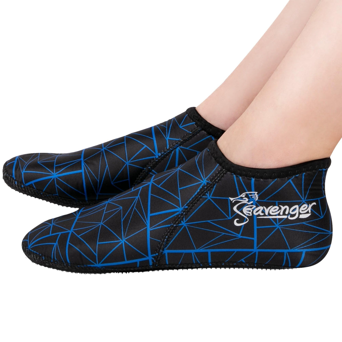 Seavenger Socks, Medium, Geometric Blue