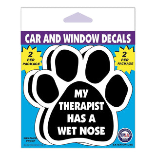 Imagine This Sticker Decal, Multicolor, My Therapist Has A Wet Nose