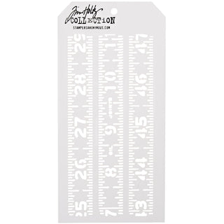 Stampers Anonymous Template Stencil, 4.125"X8.5", White