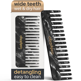 Aséptiqo Hair Comb, Medium, Midnight Onyx