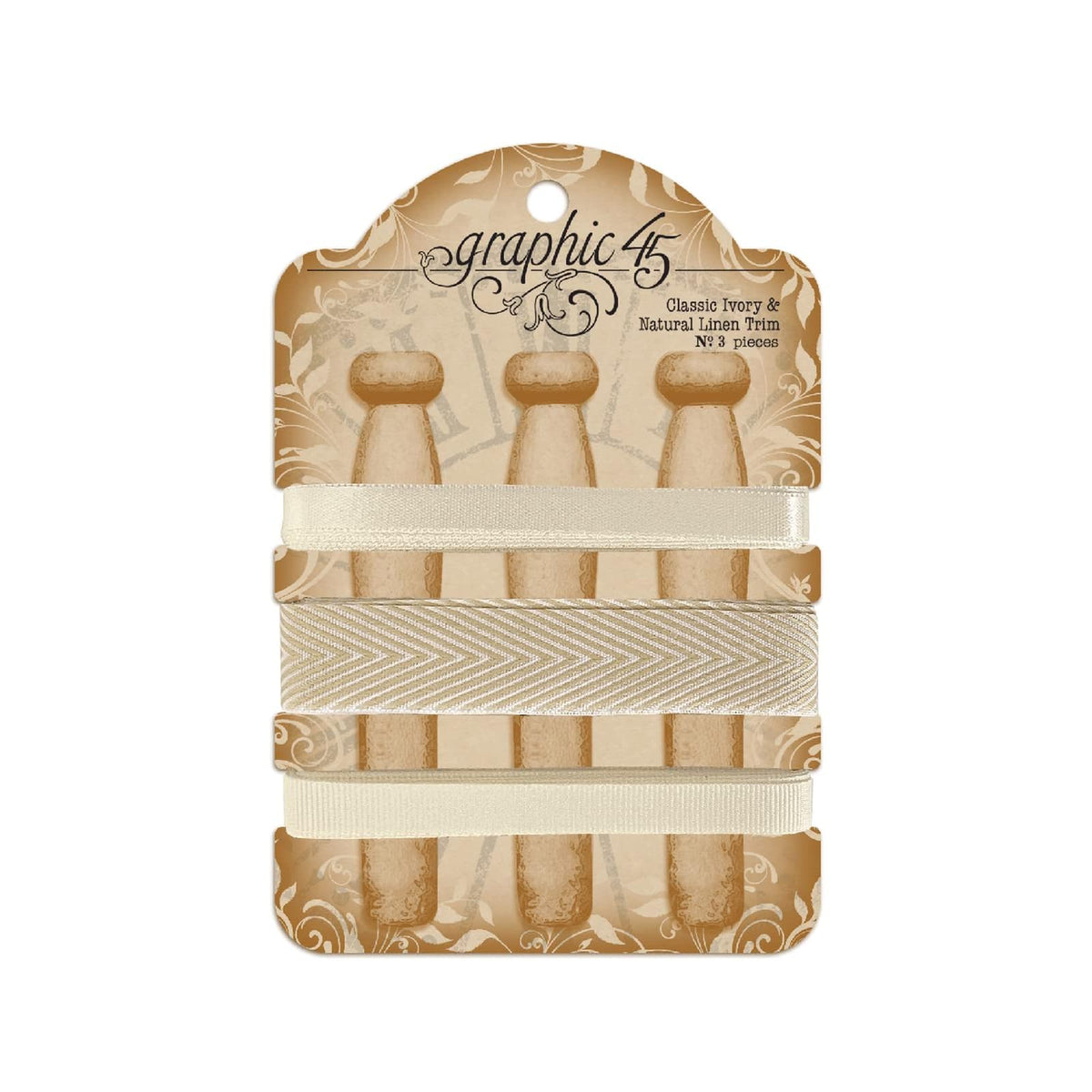 Graphic 45 Art And Craft Supply, Ivory & Natural Linen, Classic,Vintage,Elegant