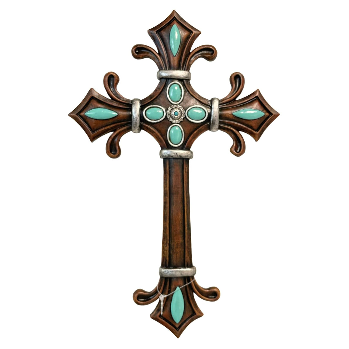 De Leon Collections Wall Art, 7.6"L x 12"W, Brown and Silver Tone