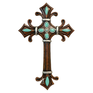 De Leon Collections Wall Art, 7.6"L x 12"W, Brown and Silver Tone