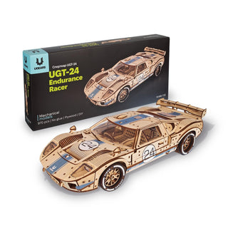 UGEARS Puzzles, Blue, Endurance Racer