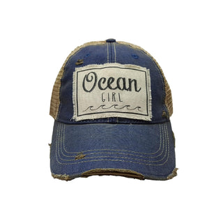 VINTAGE LIFE Hat, Royal Blue Distressed, Vintage