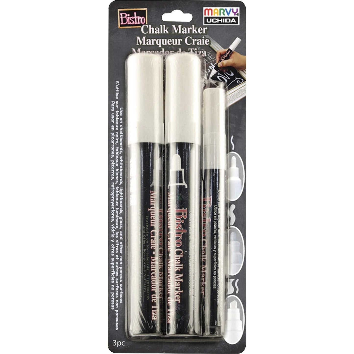 Uchida Bistro Chalk Marker, 3 Tip Sizes
