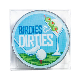 Mud Pie Drink Coaster, 4" dia, Green