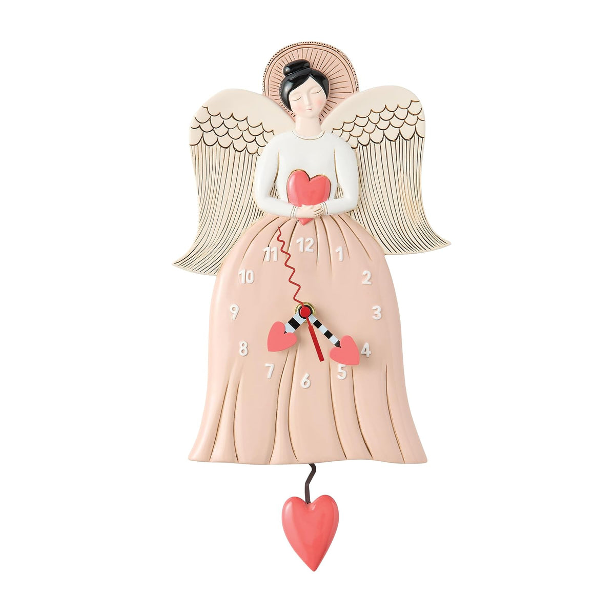 Enesco Clock, 11.42 Inch, Pink