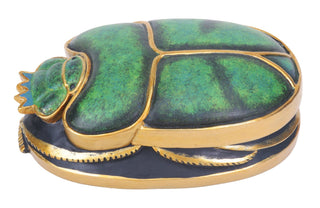 Pacific Trading Green and Gold Scarab Collectible Figurine