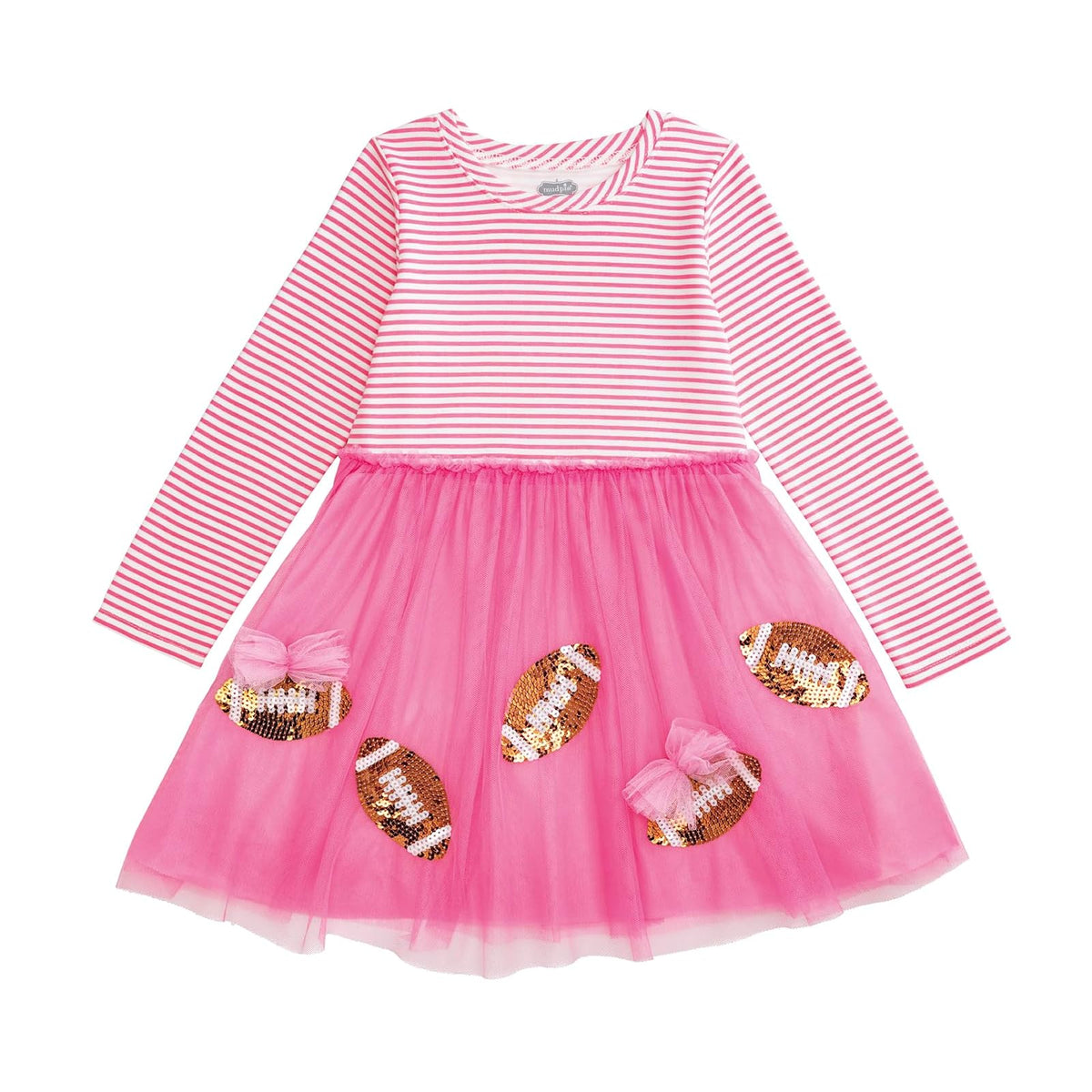 Mud Pie Dress, Pink, Girls Sequin Football Tutu Dress
