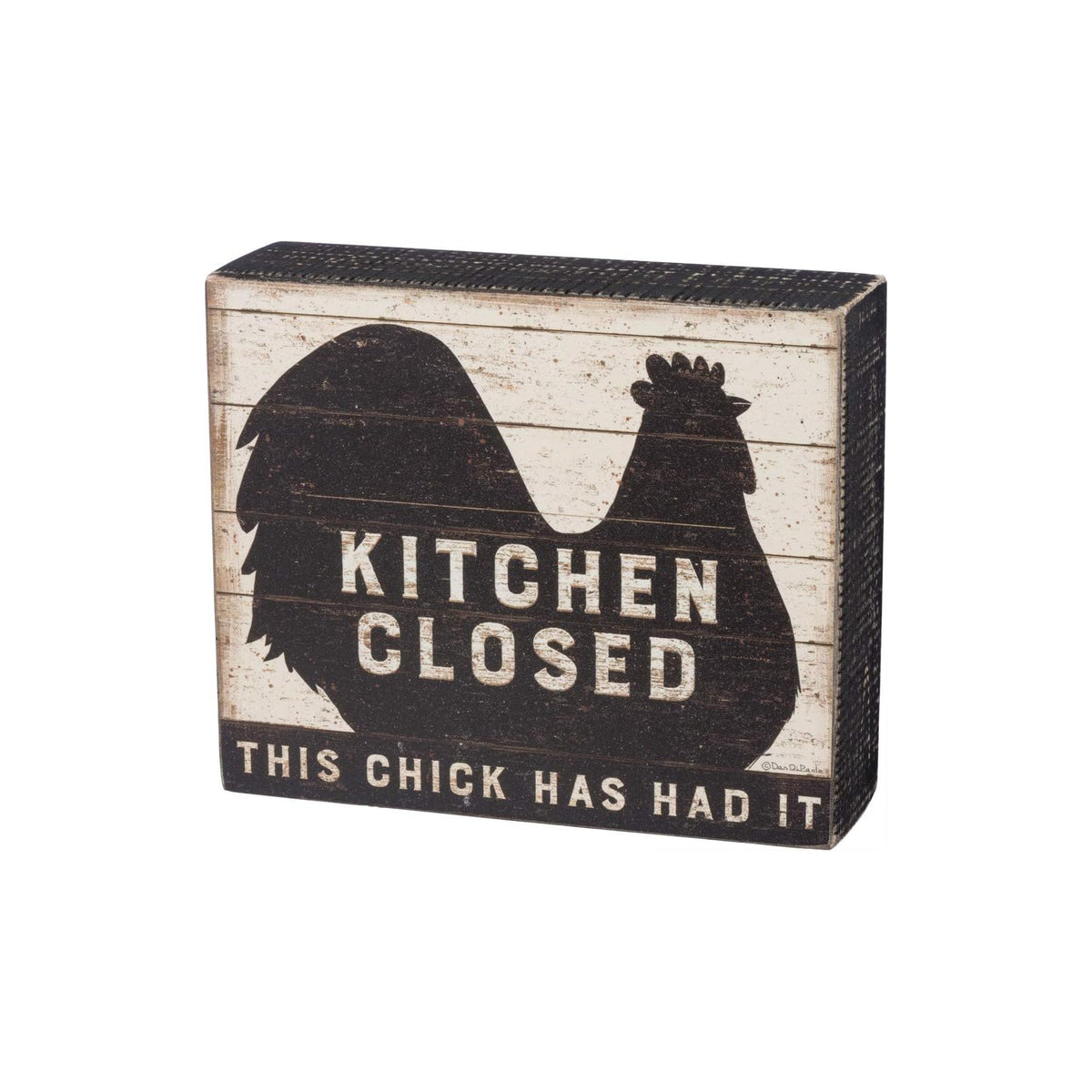 Primitives by Kathy Decorative Signage, 6 x 5 x 1.75 inches, Black