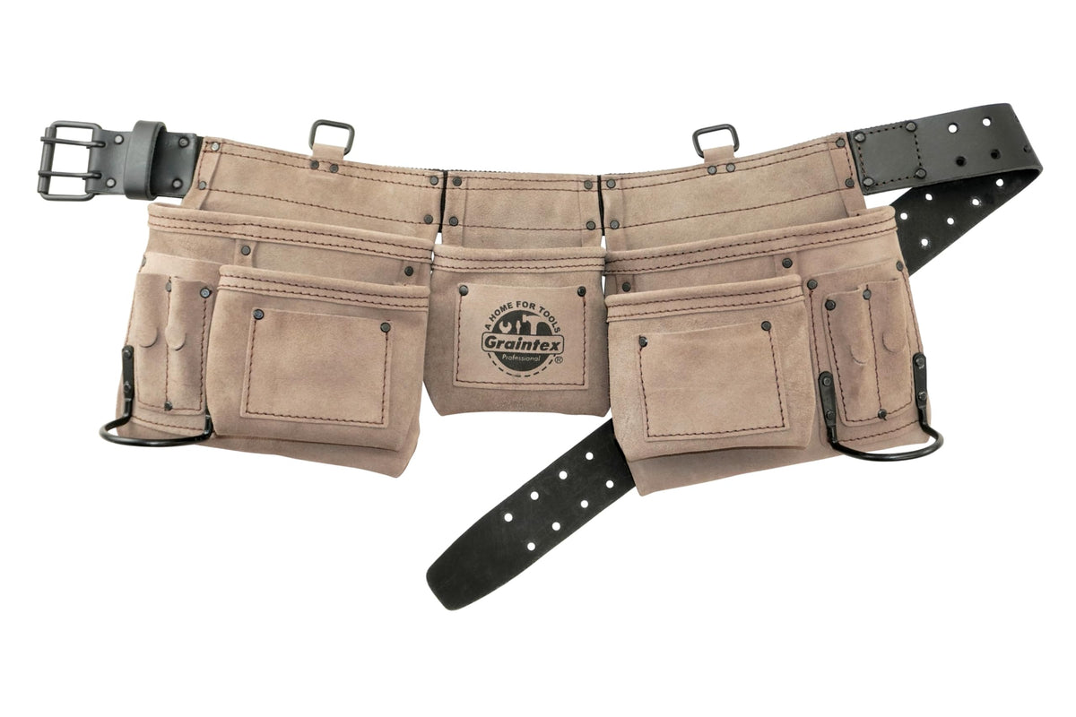 Graintex Tool Belt, Fits waist size 28" to 50", Beige